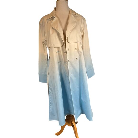 Scout the City x The Drop Ombre Trench Coat Size Small NWT lightweight cotton - Picture 2 of 12